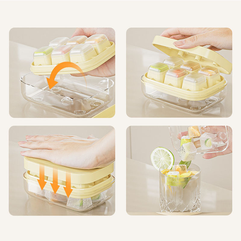 ❄️🧊 Mini-Eiswürfelform mit 6 Fächern – Lebensmittelecht, flexibel & leicht zu lösen – Perfekt für Getränke, Smoothies und Cocktails 🍹