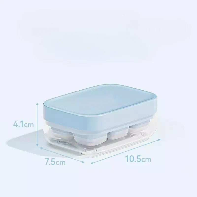 ❄️🧊 Mini-Eiswürfelform mit 6 Fächern – Lebensmittelecht, flexibel & leicht zu lösen – Perfekt für Getränke, Smoothies und Cocktails 🍹