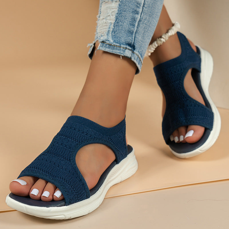 👡🌺 50% RABATT! Bequeme atmungsaktive flache Sandalen mit offener Zehe für Damen im Sommer – Leicht, luftig & perfekt für warme Tage ☀️