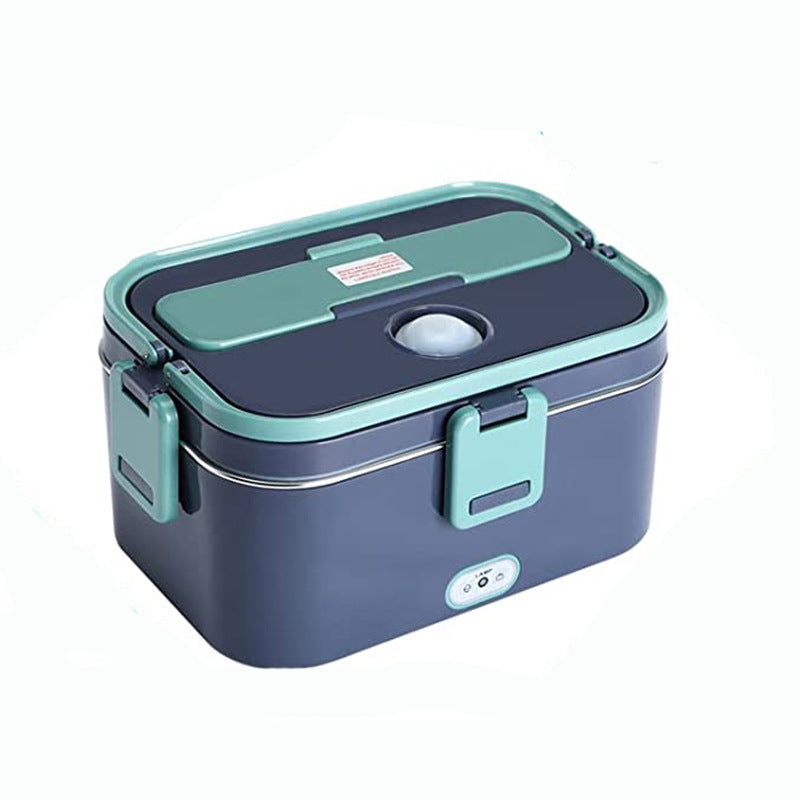 🍱⚡ Elektrische Lunchbox mit Heizfunktion | Edelstahl-Innenbehälter | 1,8L Fassungsvermögen | Auslaufsicher | Inkl. Besteck & Tragetasche | Für Zuhause & Unterwegs