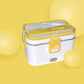 🍱⚡ Elektrische Lunchbox mit Heizfunktion | Edelstahl-Innenbehälter | 1,8L Fassungsvermögen | Auslaufsicher | Inkl. Besteck & Tragetasche | Für Zuhause & Unterwegs