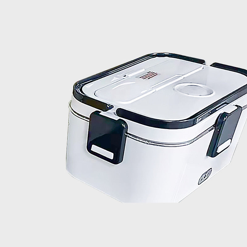🍱⚡ Elektrische Lunchbox mit Heizfunktion | Edelstahl-Innenbehälter | 1,8L Fassungsvermögen | Auslaufsicher | Inkl. Besteck & Tragetasche | Für Zuhause & Unterwegs