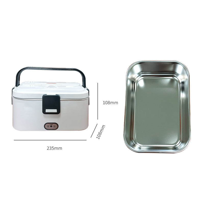 🍱🔌 50% RABATT! Tragbares Elektrisches Lunchbox Lebensmittelwärmer-Set – Für Auto (12V) & Haushalt (220V), Edelstahl-Innenbehälter, auslaufsicher & inkl. Besteck – Perfekt für Arbeit, Reisen & Campus ✨