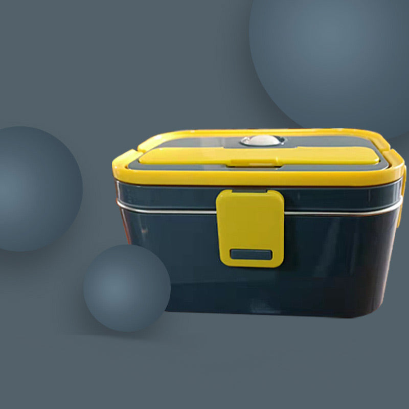 🍱🔌 50% RABATT! Tragbares Elektrisches Lunchbox Lebensmittelwärmer-Set – Für Auto (12V) & Haushalt (220V), Edelstahl-Innenbehälter, auslaufsicher & inkl. Besteck – Perfekt für Arbeit, Reisen & Campus ✨