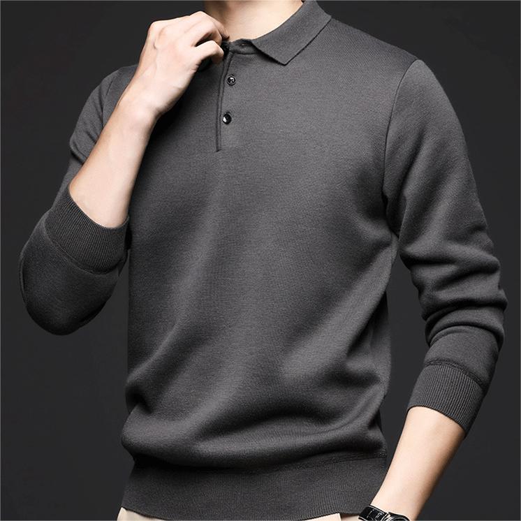 ✨Geschenkauswahl🎁 - Gefütterter und verdickter Winterpullover für Herren mit Revers