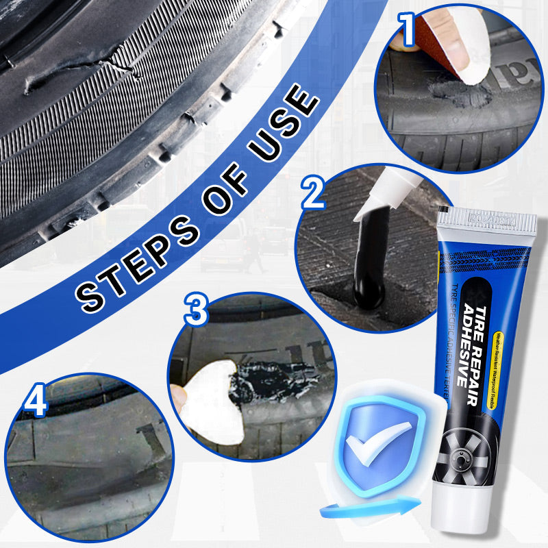 🎁 KAUFEN SIE 1, ERHALTEN SIE 1 GRATIS! 🔧🚗 Wetterbeständige, wasserfeste, flexible Reifenreparaturklebstoffe