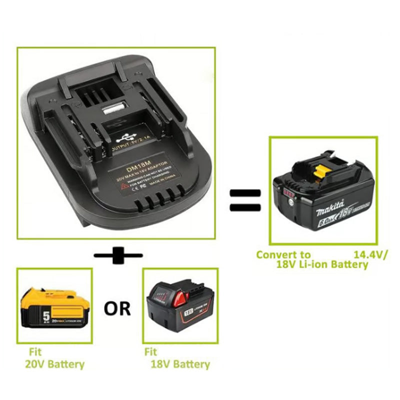 🔥Heißer Verkauf 50% Rabatt🔥⚡️Lithium-Akku-Adapter für 18V-Akkugeräte