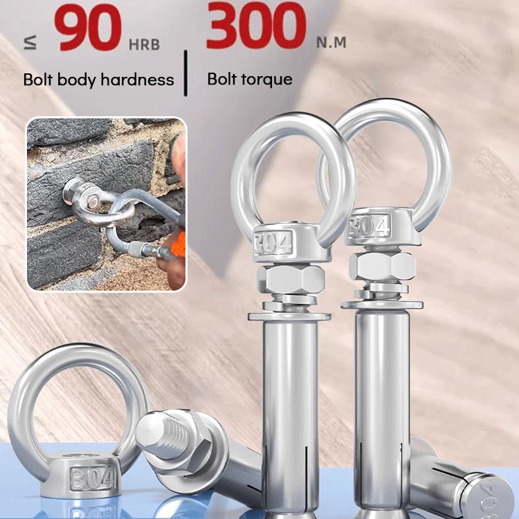 🔥 KAUFE 2, ERHALTE 1 GRATIS! 🔩 Ring-Dehnschraube aus 304 Edelstahl – Rostfrei, belastbar & vielseitig – Ideal für Montage, Bau & Heimwerkerprojekte 🛠️