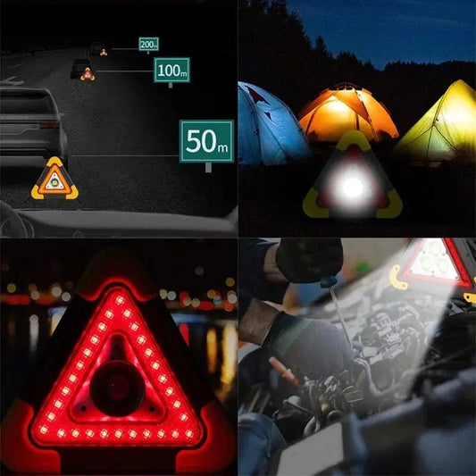 🚗Großes Sonderangebot – 50% Rabatt🆘3-IN-1 Dreieckige Solar-Notfall-Signalleuchte für den Straßenrand✨