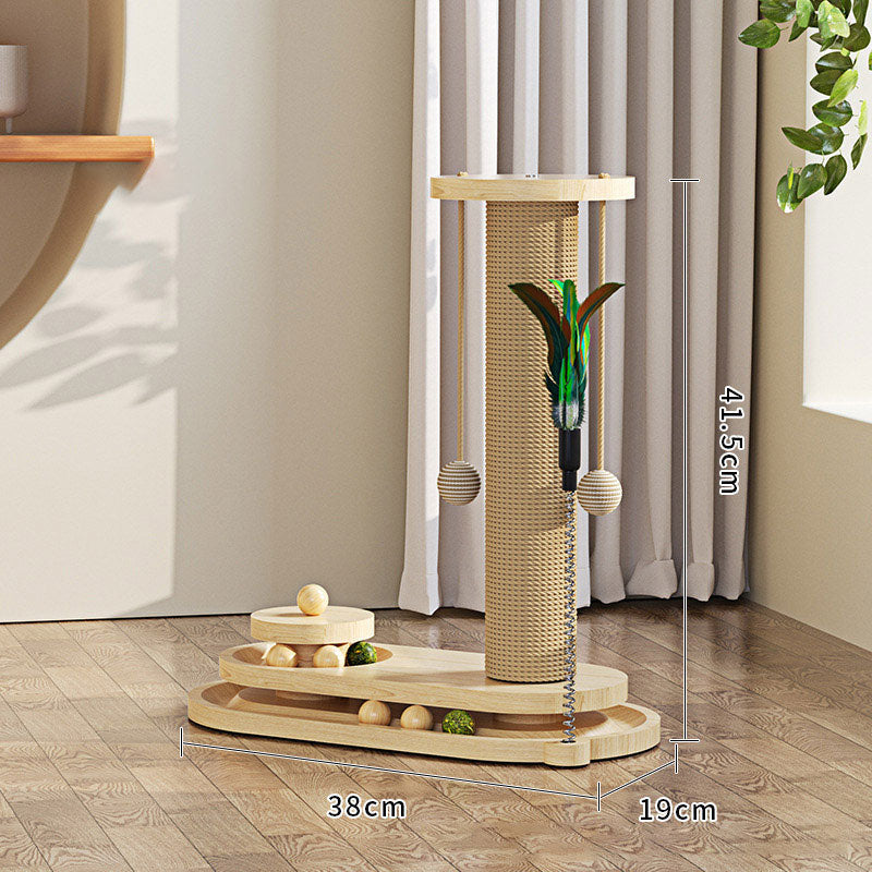 🐱 NEU! 🧶 Interaktiver Kratzbaum für Katzen mit Federangel und Kugeln – Kratzspaß & Selbstbeschäftigung – Sisalpfosten, stabile Basis, federnde Spielmodule – Ideal für Wohnung & aktive Katzen – Klettern, Kratzen, Jagen in einem 🐾