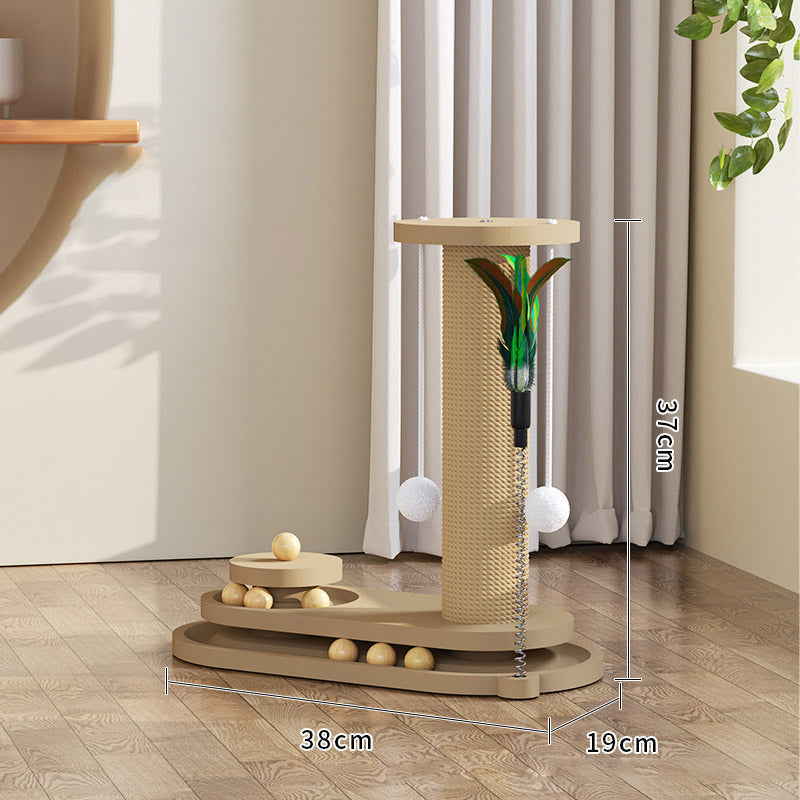🐱 NEU! 🧶 Interaktiver Kratzbaum für Katzen mit Federangel und Kugeln – Kratzspaß & Selbstbeschäftigung – Sisalpfosten, stabile Basis, federnde Spielmodule – Ideal für Wohnung & aktive Katzen – Klettern, Kratzen, Jagen in einem 🐾