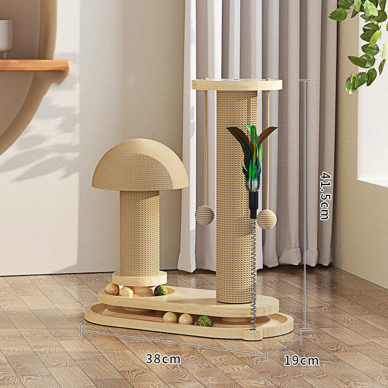 🐱 NEU! 🧶 Interaktiver Kratzbaum für Katzen mit Federangel und Kugeln – Kratzspaß & Selbstbeschäftigung – Sisalpfosten, stabile Basis, federnde Spielmodule – Ideal für Wohnung & aktive Katzen – Klettern, Kratzen, Jagen in einem 🐾