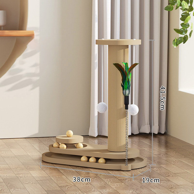 🐱 NEU! 🧶 Interaktiver Kratzbaum für Katzen mit Federangel und Kugeln – Kratzspaß & Selbstbeschäftigung – Sisalpfosten, stabile Basis, federnde Spielmodule – Ideal für Wohnung & aktive Katzen – Klettern, Kratzen, Jagen in einem 🐾
