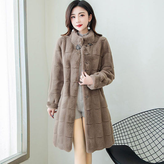 ❄️ Weihnachtssale ❄️Women's Warm Fluffy Stand-Up Collar Coat