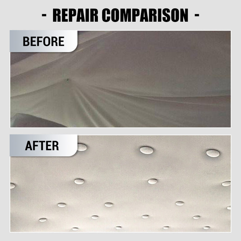 🚗🔧 50% RABATT! Universelles Auto-Dachhimmel-Reparaturset – Wiederaufladbarer Kleber & Sprühdose – Fixiert hängenden Stoff ohne Nähen oder Ausbau ✨