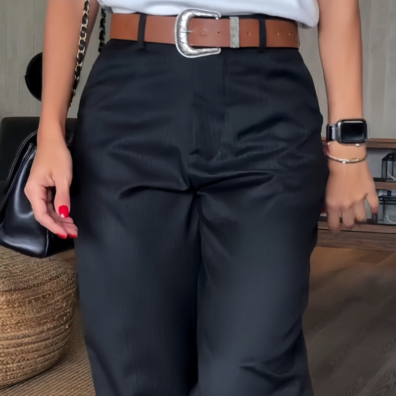 👖🔥 LETZTER TAG: 50% RABATT! Damen High-Waist Gerade Blazerhose – Lässig & vielseitig für Büro & Alltag 🖤✨