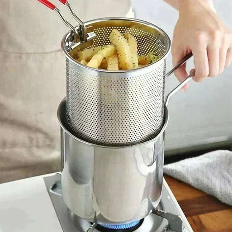 🎉 2026 Sale — Over 28,400 Sold!🍳304 Stainless‑Steel Multifunctional Fryer 🧺
