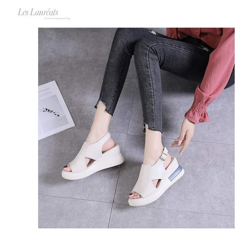 👡❤️ Keilsandalen für Damen – einfarbig, offene Zehenpartie – 50% RABATT! Bequem, elegant & perfekt für Sommer, Stadt & Freizeit ✨