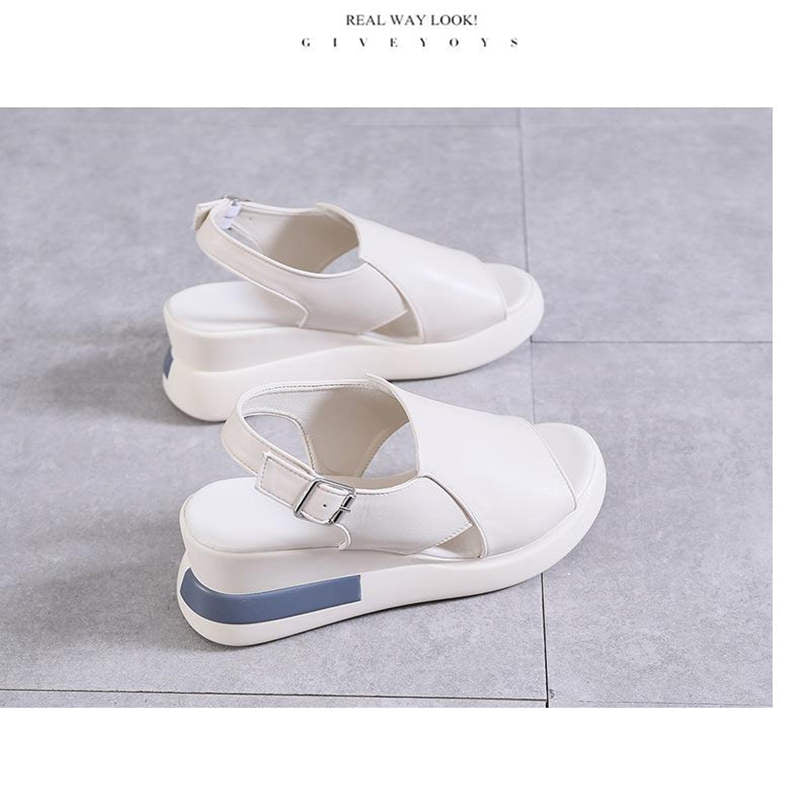 👡❤️ Keilsandalen für Damen – einfarbig, offene Zehenpartie – 50% RABATT! Bequem, elegant & perfekt für Sommer, Stadt & Freizeit ✨