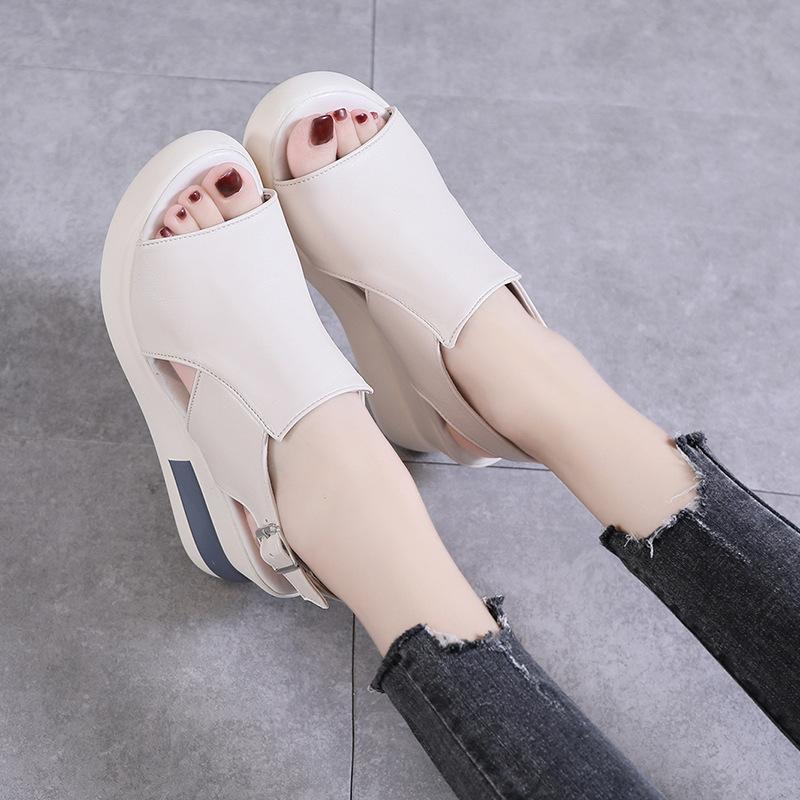 👡❤️ Keilsandalen für Damen – einfarbig, offene Zehenpartie – 50% RABATT! Bequem, elegant & perfekt für Sommer, Stadt & Freizeit ✨