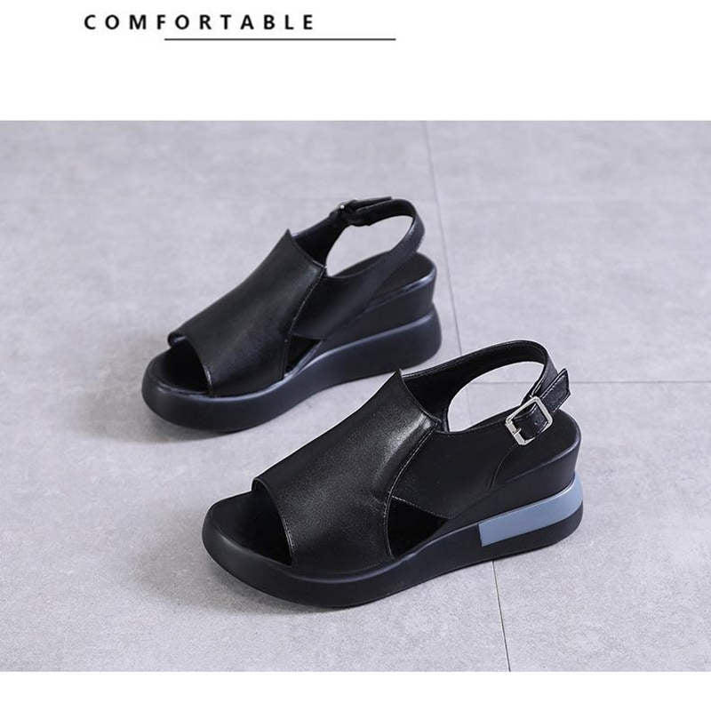 👡❤️ Keilsandalen für Damen – einfarbig, offene Zehenpartie – 50% RABATT! Bequem, elegant & perfekt für Sommer, Stadt & Freizeit ✨
