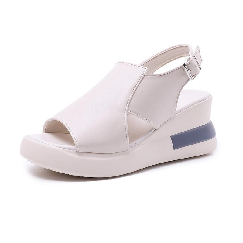 👡❤️ Keilsandalen für Damen – einfarbig, offene Zehenpartie – 50% RABATT! Bequem, elegant & perfekt für Sommer, Stadt & Freizeit ✨