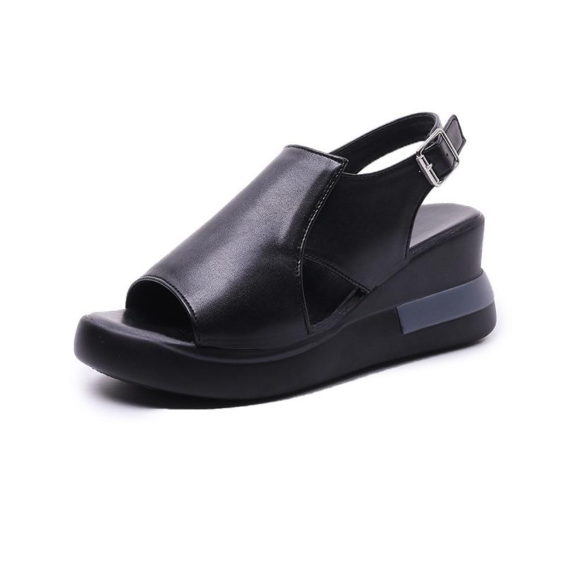 👡❤️ Keilsandalen für Damen – einfarbig, offene Zehenpartie – 50% RABATT! Bequem, elegant & perfekt für Sommer, Stadt & Freizeit ✨