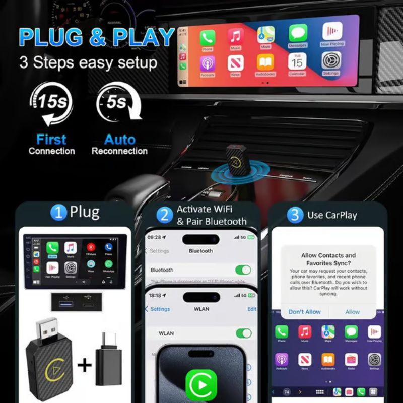 📢50% zeitlich begrenzter Rabatt✨Mini Wireless CarPlay Adapter