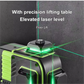 📏 50% RABATT! 🔦 Infrarot-Laserwasserwaage mit Grünem Licht – Selbstnivellierend, Horizontale & Vertikale Linien & Ideal Für Präzisionsarbeiten 🔧