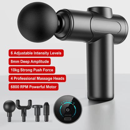 💥Draagbare Diepe Weefselmassage met 6 Snelheden en 4 Koppen🎁