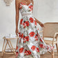 👗🌸 50% RABATT! Fließendes Kleid mit Blumenmuster und hohem Schlitz für Damen mit Spaghettiträgern – Romantisch, lässig & perfekt für den Sommer ✨