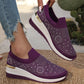 👟🔥 50% RABATT! Lässige Slip-on-Sneakers aus Mesh-Gewebe mit Strasssteinen – Atmungsaktiv, glamourös, perfekt für warme Tage 💎💨