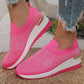 👟🔥 50% RABATT! Lässige Slip-on-Sneakers aus Mesh-Gewebe mit Strasssteinen – Atmungsaktiv, glamourös, perfekt für warme Tage 💎💨