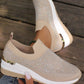 👟🔥 50% RABATT! Lässige Slip-on-Sneakers aus Mesh-Gewebe mit Strasssteinen – Atmungsaktiv, glamourös, perfekt für warme Tage 💎💨