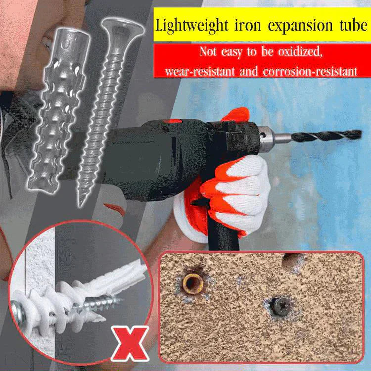 🔩📢 MEHR KAUFEN, MEHR SPAREN! Aufgerüstete gezahnte Eisen-Expansionsschraube – Extra starker Halt in Beton, Ziegel & Stein – Ideal für schwere Lasten & Bauprojekte ✨
