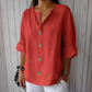 👚 50% RABATT! ✨ Damen-Mode-Button-Top – Loose Passform, Atmungsaktiv & Pflegeleicht Für Einen Entspannten, Stylischen Look 🌿