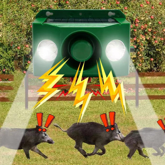 🆘Bleiben Sie im Freien sicher✅Solarbetriebene Tierabwehr-Warnlichter mit lautem Alarm