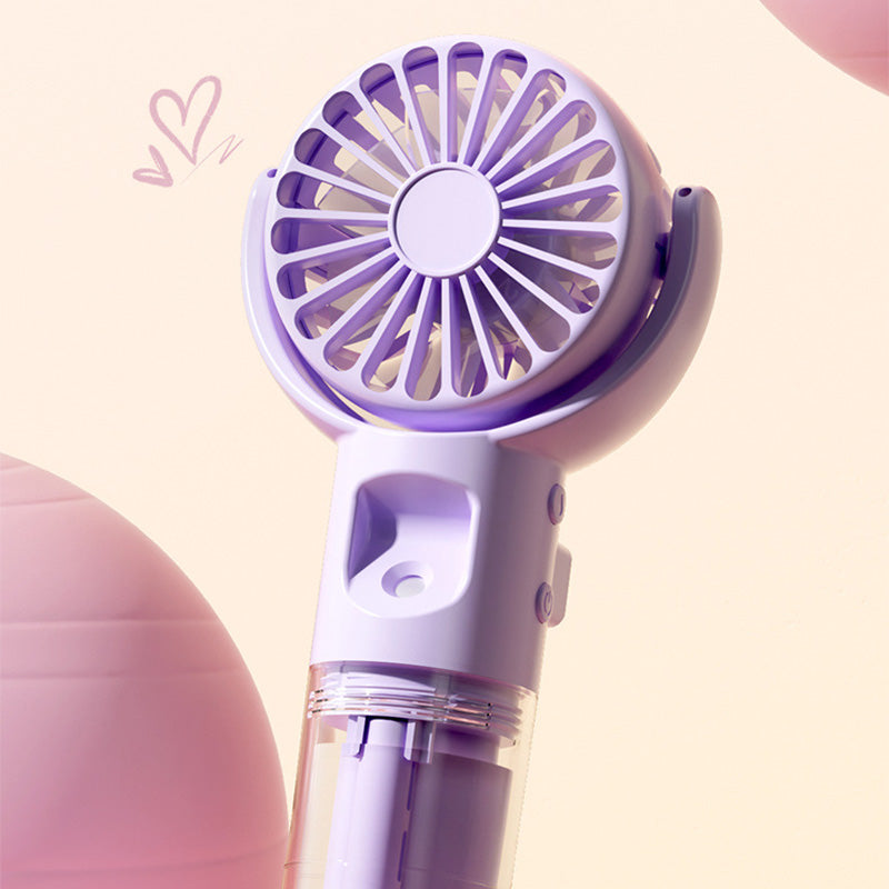🌟 Zwei kaufen, 10% Rabatt! 💧 Tragbarer Wiederaufladbarer Handventilator mit Nebelfunktion