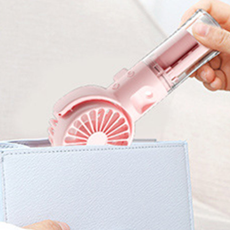 🌟 Zwei kaufen, 10% Rabatt! 💧 Tragbarer Wiederaufladbarer Handventilator mit Nebelfunktion