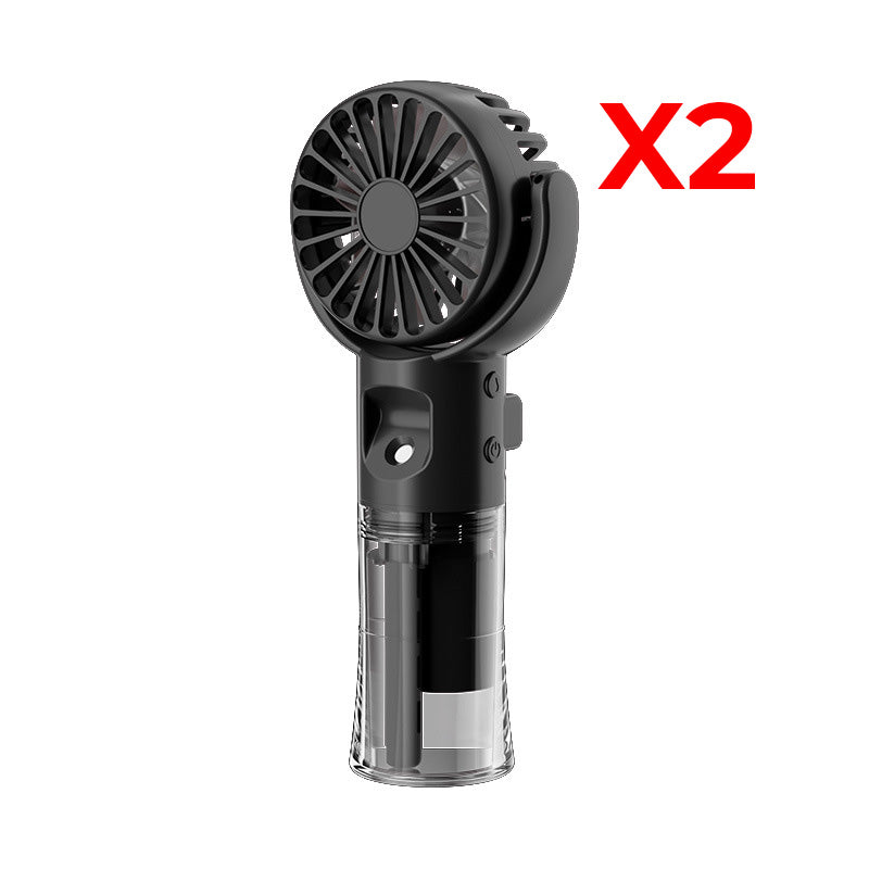 🌟 Zwei kaufen, 10% Rabatt! 💧 Tragbarer Wiederaufladbarer Handventilator mit Nebelfunktion