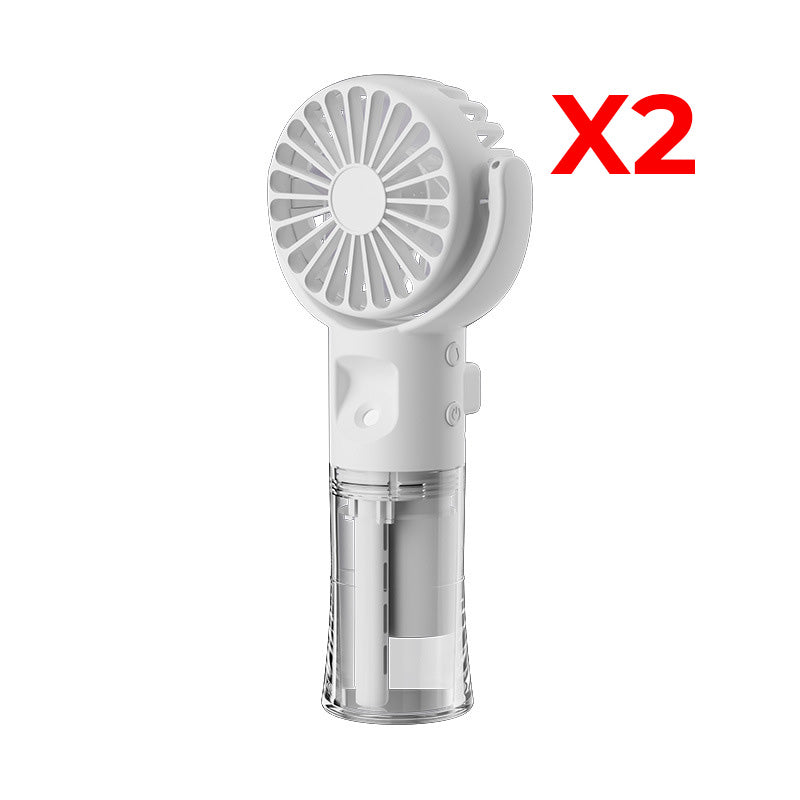 🌟 Zwei kaufen, 10% Rabatt! 💧 Tragbarer Wiederaufladbarer Handventilator mit Nebelfunktion