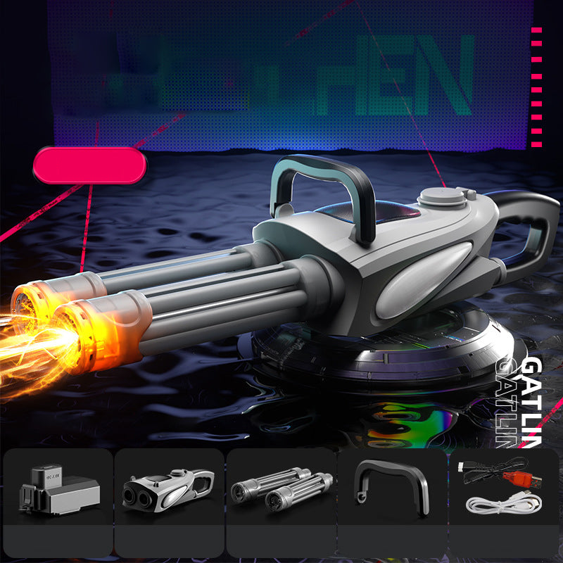 ⏳Begrenzte Zeit 50% Rabatt🔥Doppelläufiges Gatling-Elektro-Wasserpistolen-Set🔫🔫
