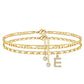 💃 LIMITED-TIME 50% RABATT! 🌹 Geschichtetes Gold-Fußgelenkarmband – Stilvoll, Funkelnd & Verstellbar ✨