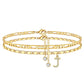 💃 LIMITED-TIME 50% RABATT! 🌹 Geschichtetes Gold-Fußgelenkarmband – Stilvoll, Funkelnd & Verstellbar ✨