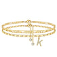 💃 LIMITED-TIME 50% RABATT! 🌹 Geschichtetes Gold-Fußgelenkarmband – Stilvoll, Funkelnd & Verstellbar ✨