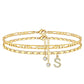 💃 LIMITED-TIME 50% RABATT! 🌹 Geschichtetes Gold-Fußgelenkarmband – Stilvoll, Funkelnd & Verstellbar ✨