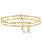 💃 LIMITED-TIME 50% RABATT! 🌹 Geschichtetes Gold-Fußgelenkarmband – Stilvoll, Funkelnd & Verstellbar ✨