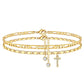 💃 LIMITED-TIME 50% RABATT! 🌹 Geschichtetes Gold-Fußgelenkarmband – Stilvoll, Funkelnd & Verstellbar ✨