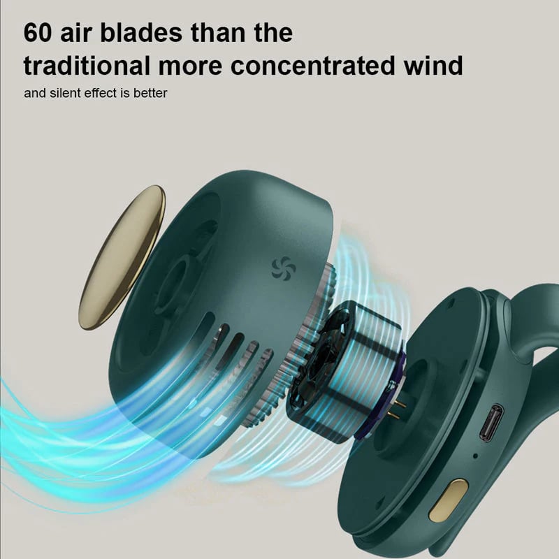 🛒 Mehr kaufen, mehr sparen! 🌬️💨 Kleiner tragbarer Clip-Halsventilator – Frische jederzeit