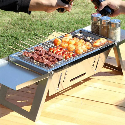 ✨✨🔥Klappbarer Edelstahl-Grill für draußen💥